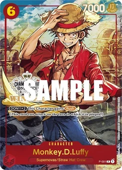 One Piece-Karte Monkey.D.Luffy (Store Championship Trophy Card) P-001v11