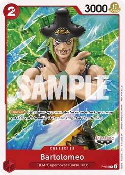 One Piece-Karte Bartolomeo (One Piece Film Red) P-018