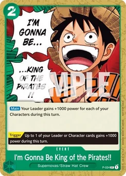 One Piece-Karte I'm Gonna Be King of the Pirates!! P-024