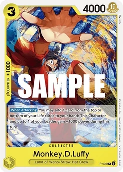 One Piece-Karte Monkey.D.Luffy (Pre-Release Tournament) P-036