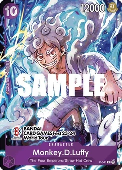 One Piece-Karte Monkey.D.Luffy (041) (BANDAI CARD GAMES Fest 23-24 World Tour) P-041v3