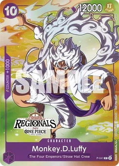 One Piece-Karte Monkey.D.Luffy (041) (Online Regional 2024 Vol. 2) [Participant] P-041v8