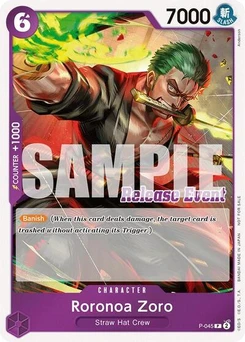 One Piece-Karte Roronoa Zoro (ST15 - ST20 Release Event Winner Pack) P-045v4