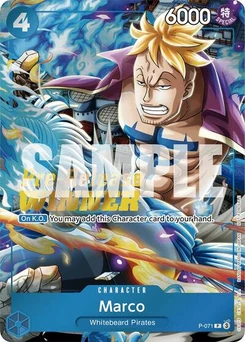 One Piece-Karte Marco (Two Legends Pre-Release Winner) P-071