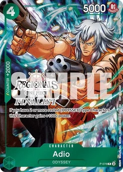 One Piece-Karte Adio (Offline Regional Finalist Card Set 2025 Vol.1) P-078v2