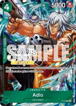 One Piece-Karte Adio (Online Regional Champion Card Set 2025 Vol.1) P-078v4