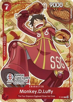 One Piece-Karte Monkey.D.Luffy (Bandai Card Games Fest 24-25) P-080
