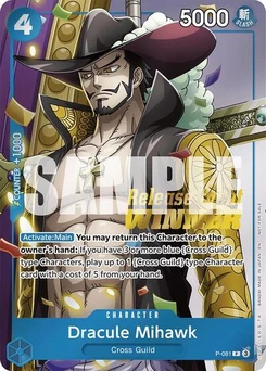 One Piece-Karte Dracule Mihawk (OP11 Release Event Winner) P-081