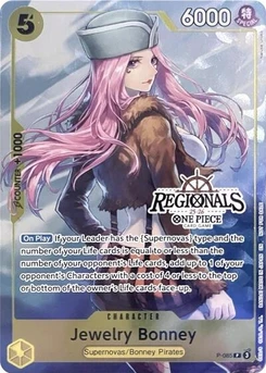 One Piece-Karte Jewelry Bonney (CS 25-26 Regionals Textured Chase Promo) P-085