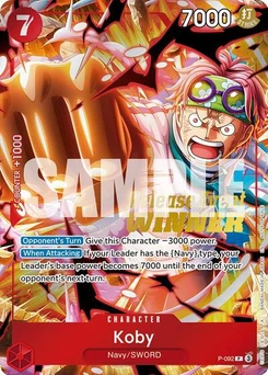 One Piece-Karte Koby (OP12 Release Event Winner) P-092v2
