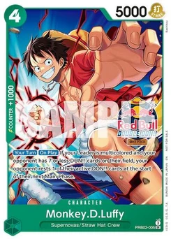 One Piece-Karte Monkey.D.Luffy (Red Bull Double Don!!) PRB02-005
