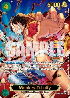 One Piece-Karte Monkey.D.Luffy (Red Bull Double Don!!) (Winner) (Textured) PRB02-005v3