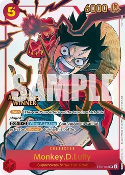 One Piece-Karte Monkey.D.Luffy - ST01-012 (3rd Anniversary Winner) ST01-012v4