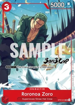 One Piece-Karte Roronoa Zoro (3-on-3 Cup) [Participant] ST01-013