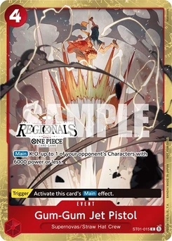One Piece-Karte Gum-Gum Jet Pistol (Online Regional 2024) [Participant] ST01-015v5