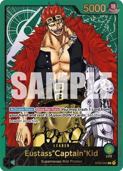 One Piece-Karte Eustass"Captain"Kid (Premium Card Collection -Leader Collection-) ST02-001