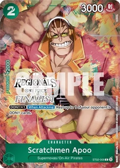 One Piece-Karte Scratchmen Apoo (Offline Regional 2024) [Finalist] ST02-008