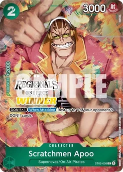 One Piece-Karte Scratchmen Apoo (Offline Regional 2024) [Winner] ST02-008v3