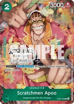 One Piece-Karte Scratchmen Apoo (Online Regional 2024) [Finalist] ST02-008v4