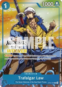 One Piece-Karte Trafalgar Law (Online Regional 2024 Vol. 2) [Winner] ST03-008v11