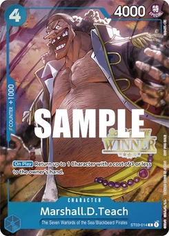 One Piece-Karte Marshall.D.Teach (Online Regional 2023) [Winner] ST03-014v7