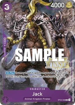 One Piece-Karte Jack (Offline Regional 2023) [Winner] ST04-008v3