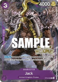 One Piece-Karte Jack (Online Regional 2023) [Participant] ST04-008v5