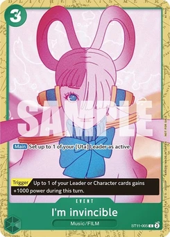 One Piece-Karte I'm invincible (Starter Deck 11: Uta Deck Battle) ST11-005