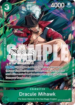 One Piece-Karte Dracule Mihawk (Regionals Finalist Card Set 26-27) ST12-003v4
