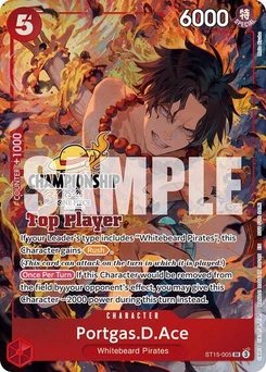 One Piece-Karte Portgas.D.Ace (CS 25-26 Top Player Pack) ST15-005v2