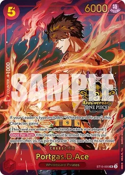 One Piece-Karte Portgas.D.Ace (Japanese Version 3rd Anniversary Set) ST15-005v4