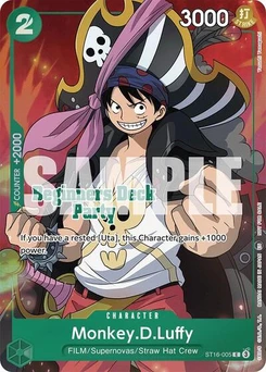 One Piece-Karte Monkey.D.Luffy (Beginners Deck Party [ST-23] - [ST-28] Winner Pack) ST16-005v2