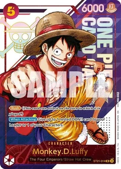 One Piece-Karte Monkey.D.Luffy - ST21-014 (3rd Anniversary Treasure Campaign Pack) ST21-014