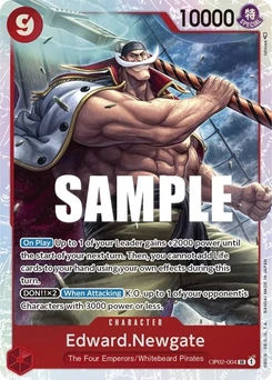One Piece-Karte Edward.Newgate (004) OP02-004