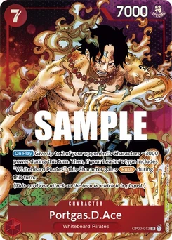 One Piece-Karte Portgas.D.Ace (Parallel) OP02-013v2