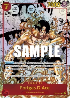 One Piece-Karte Portgas.D.Ace (Parallel) (Manga) (Alternate Art) OP02-013v3