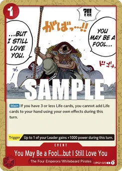 One Piece-Karte You May Be a Fool...but I Still Love You OP02-023