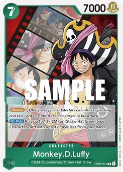 One Piece-Karte Monkey.D.Luffy (041) OP02-041
