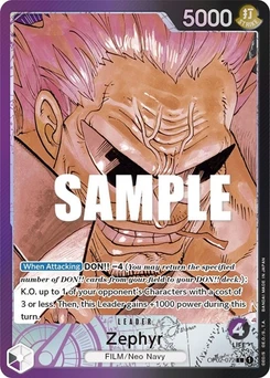 One Piece-Karte Zephyr (Alternate Art) OP02-072v2