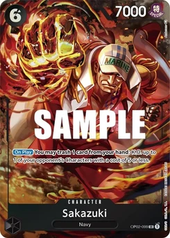 One Piece-Karte Sakazuki (Alternate Art) OP02-099v2