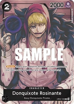 One Piece-Karte Donquixote Rosinante (Box Topper) OP02-108v2