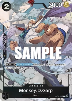 One Piece-Karte Monkey.D.Garp (115) (Alternate Art) OP02-115v2