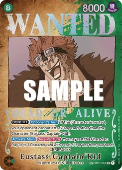 One Piece-Karte Eustass"Captain"Kid (Wanted Poster) OP01-051