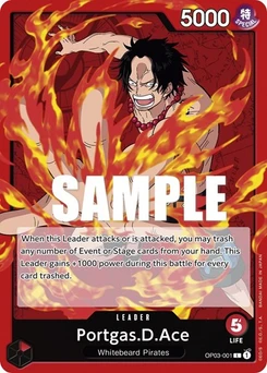 One Piece-Karte Portgas.D.Ace OP03-001