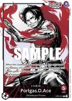 One Piece-Karte Portgas.D.Ace (Alternate Art) OP03-001v2