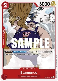 One Piece-Karte Blamenco OP03-011
