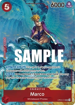 One Piece-Karte Marco (Alternate Art) OP03-013v2