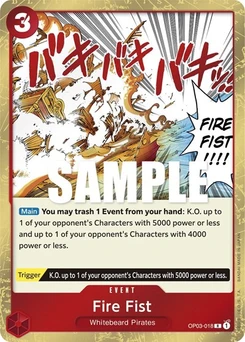 One Piece-Karte Fire Fist OP03-018