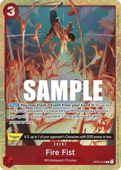 One Piece-Karte Fire Fist (Alternate Art) OP03-018v2