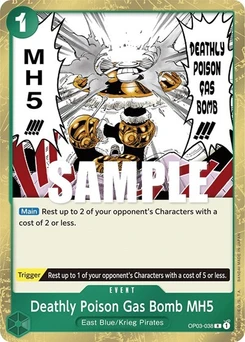 One Piece-Karte Deathly Poison Gas Bomb MH5 OP03-038
